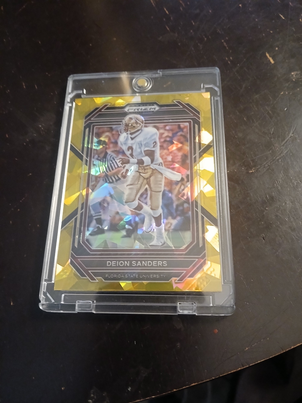 Deion Sanders Prizm Football Rookie Card - Gold Prizm